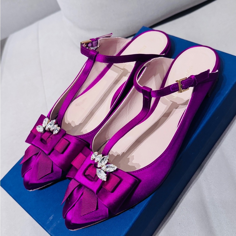 Elegant Purple Women's Shoes with Bow Detail